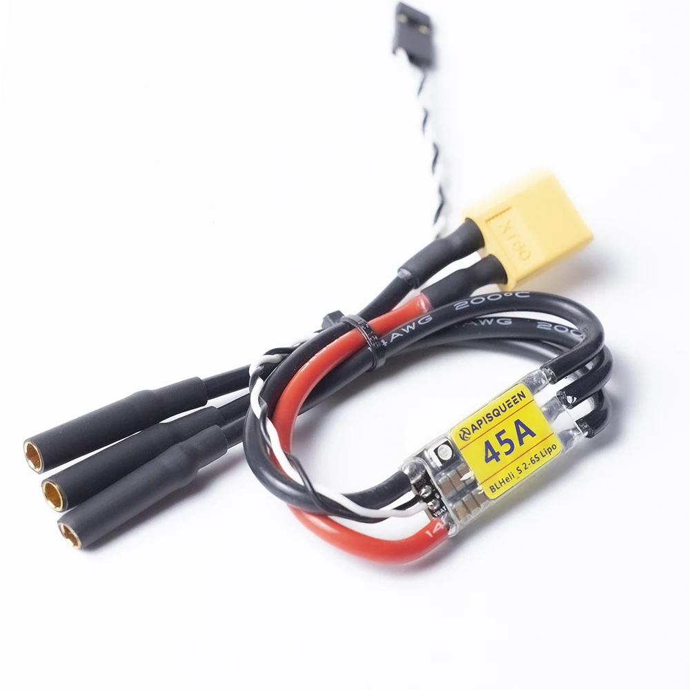 

Splash-proof 45A Bi-Directional ESC 12-24V (3-6S LiPo) Electric Speed Control Brushless Motors In Forward Reverse Rotation