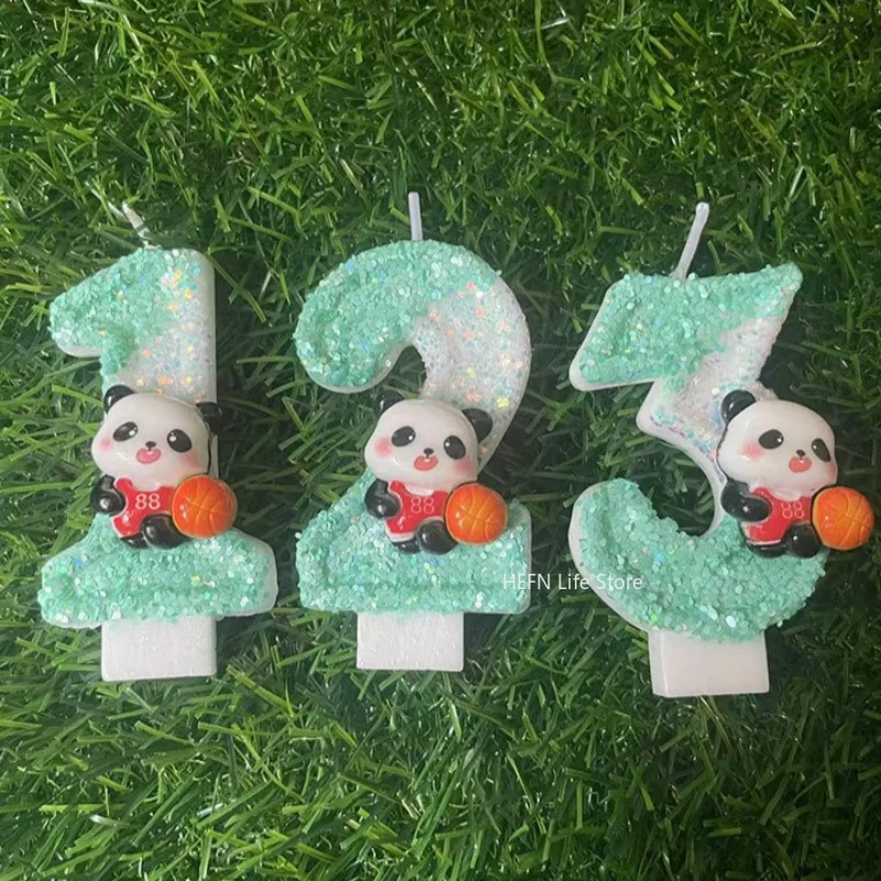 NEW Creative Digital Candles Cute Panda Birthday Cake Party Candle Party Atmosphere Candle Scene Decoration Supplies