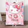 Customized Name Personalized Blanket Sanrio Hello Kitty Children Warm Soft Blankets Home Travel and Comfortable Blanket 5