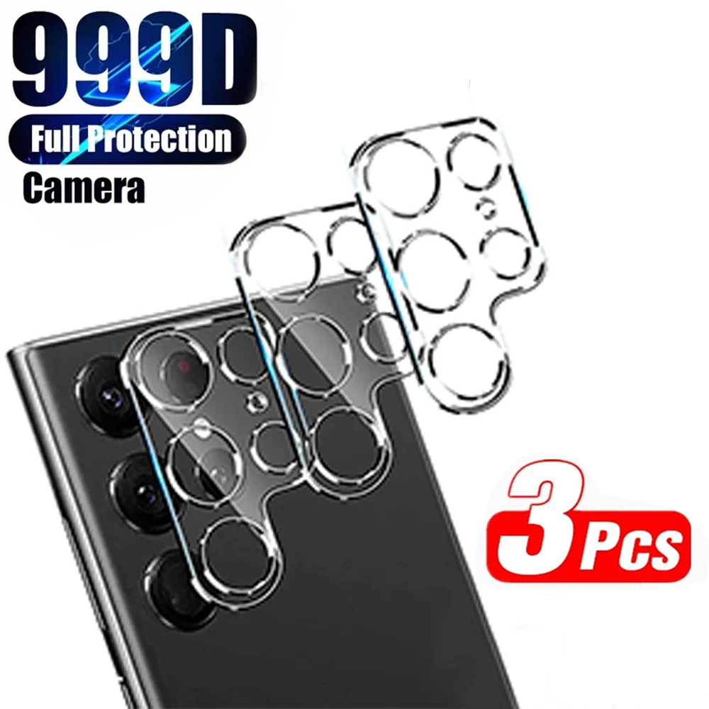 3Pcs Full Cover Lens Vetro Temperato Per Samsung Galaxy S23 S 23 Ultra Plus S23Ultra S 23Plus S 23 Ultra 5G Proteggi Obiettivo Per Fotocamera