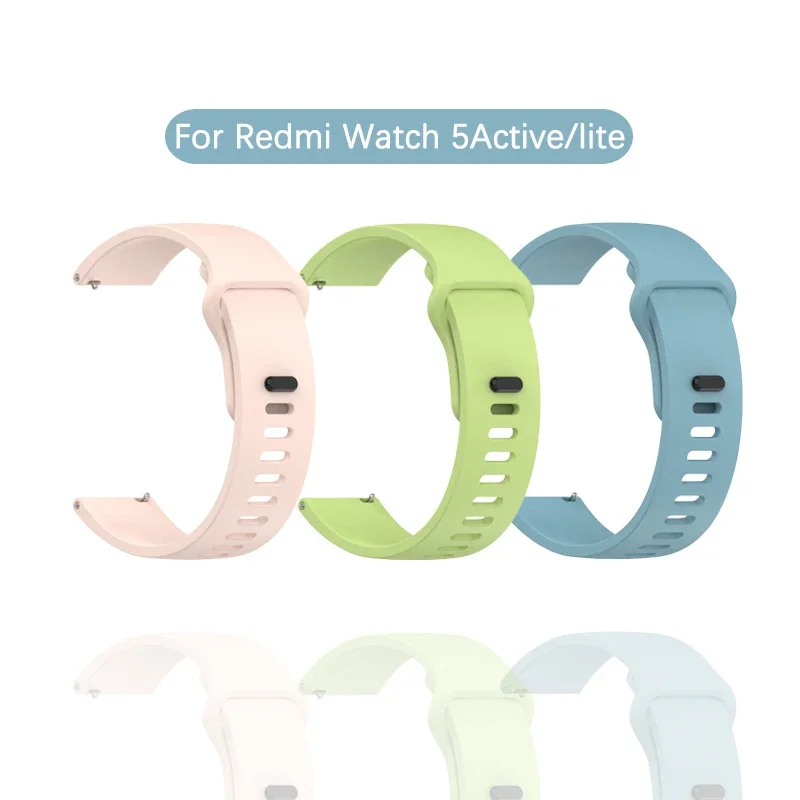 Redmi Watch 5 용 실리콘 스트랩 액티브/라이트 스포츠 스마트 시계 손목 밴드 피트니스 팔찌 벨트 Correa 교체 액세서리