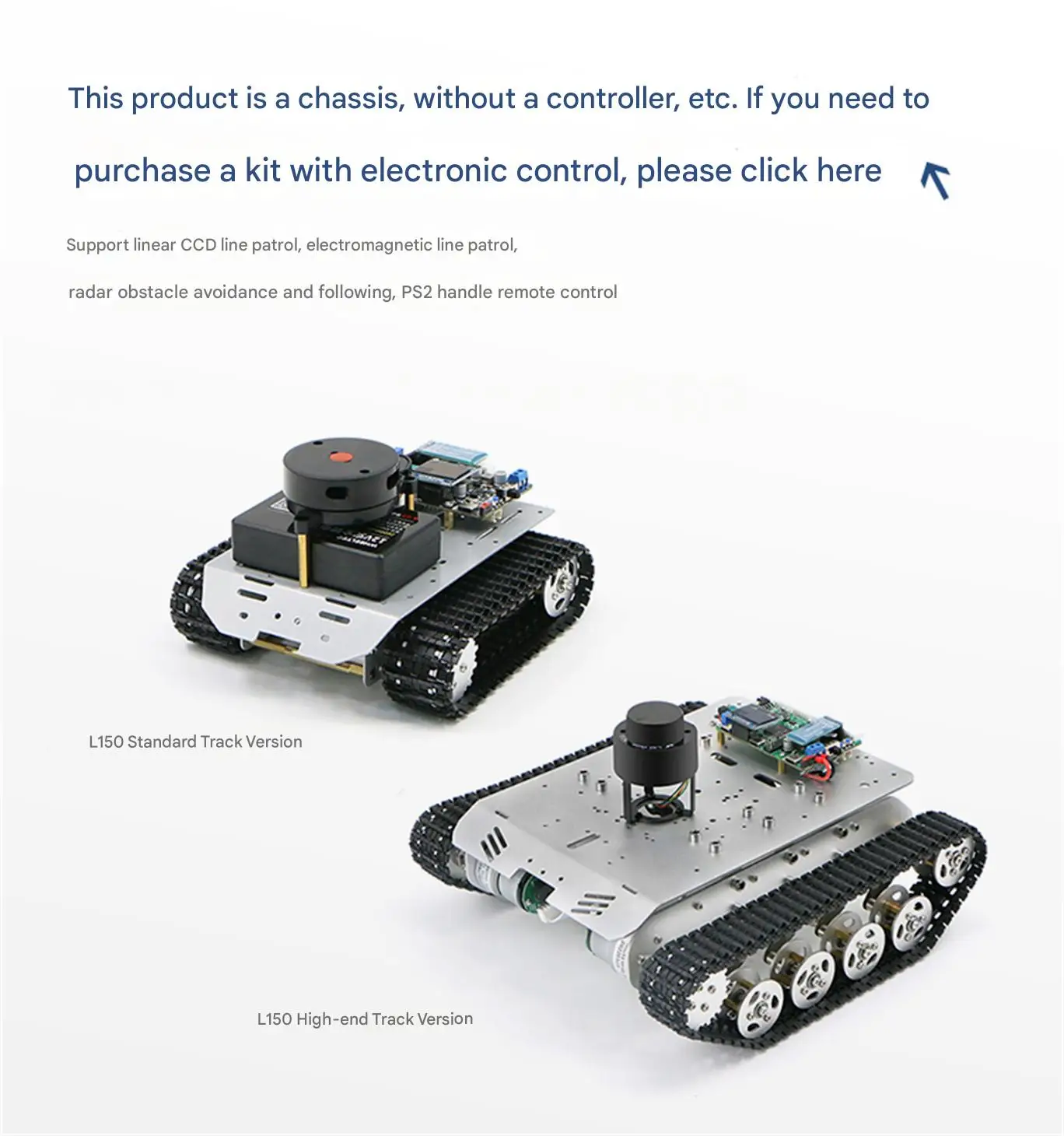 WHEELTEC R3 series crawler vehicle chassis, made of all metal, strong and stable