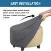 Jacquard Ottoman Cover Stretch Ottoman Slipcover Round Ottoman Storage Cover Folding Stool Covers Furniture Protector Cover 3
