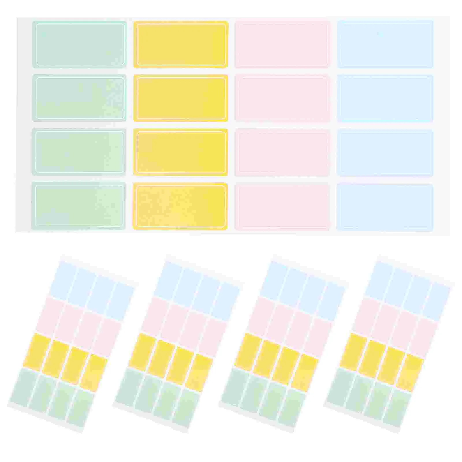 

80 Pcs Sticky Notes Colored Labels Stickers Name for Office Tags Containers Menu Names Blank Paper Student