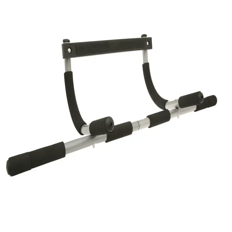 

Portable Upper Body Workout Doorway Iron Pull-Up Bar – Professional Grade Iron Training Bar Supports Up to 300 lbs. – Fits D