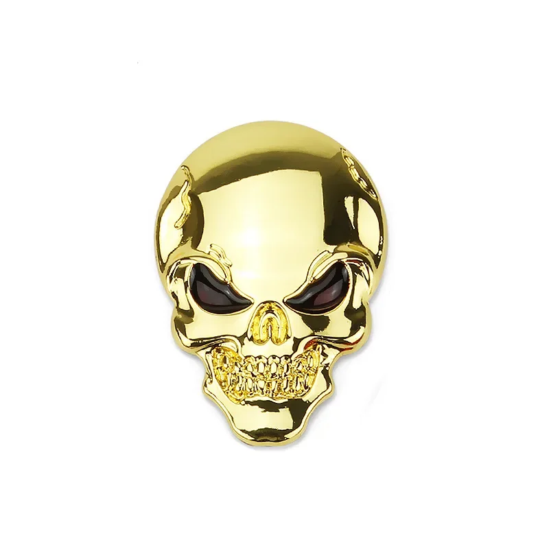 3D Metall Totenkopf Emblem Skull Logo Sticker Aufkleber
