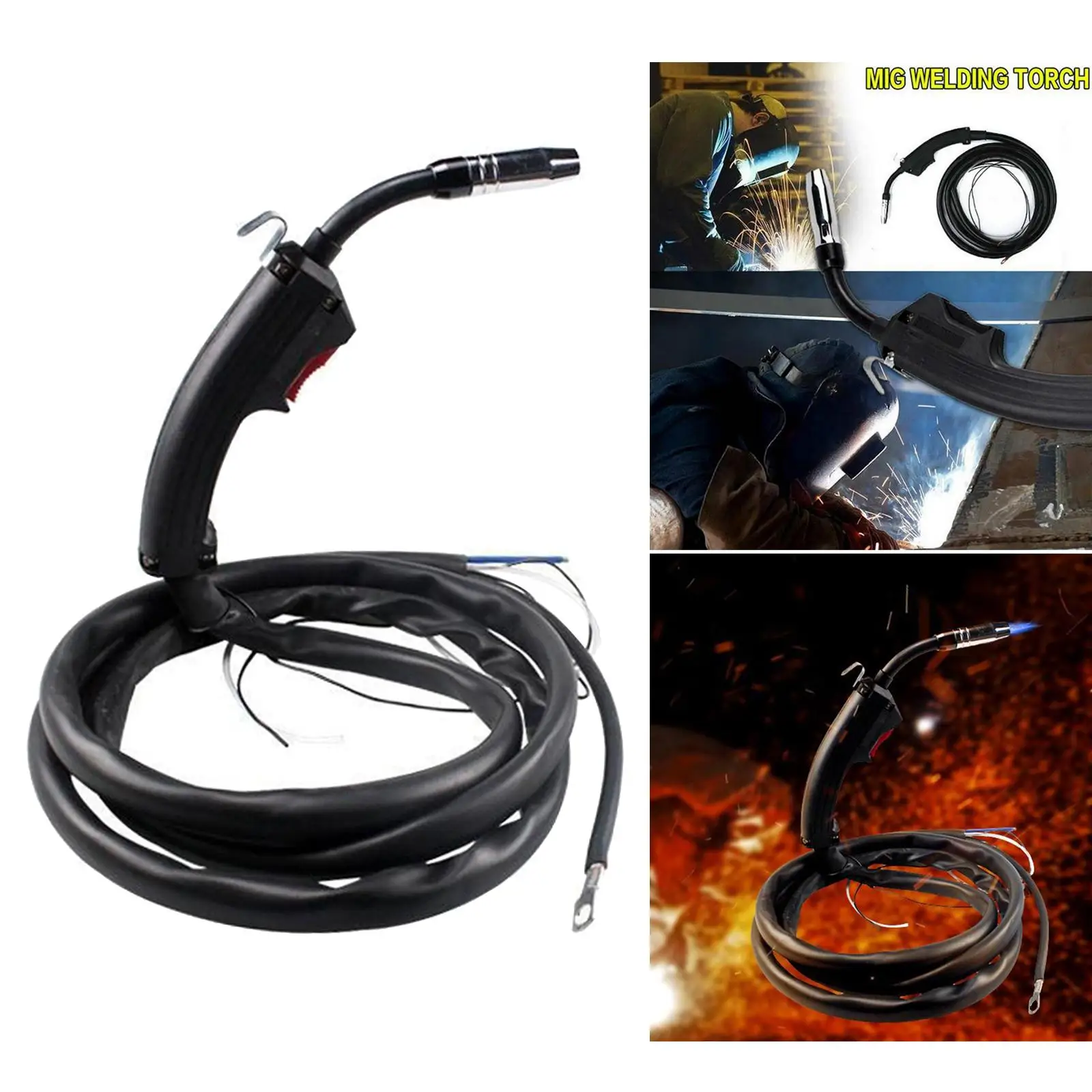 14AK Gas-Electric Welding Torch Gun, Uses the Small 4mm Od Plastic Gas Hose, Trachea Interface Diameter: M14 4