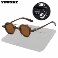 YOOSKE hommes Vintage marque de luxe concepteur lunettes de soleil rondes femmes lunettes de soleil Steam Punk populaire lunettes de soleil à la mode UV400 1