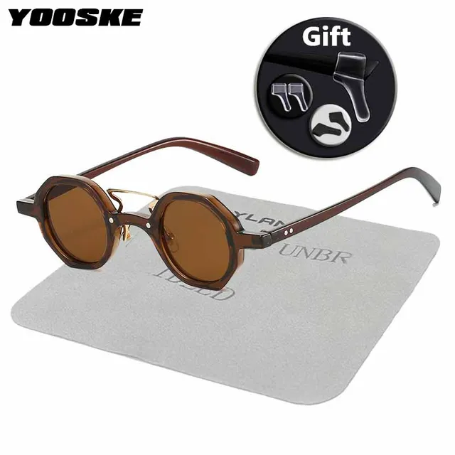 YOOSKE hommes Vintage marque de luxe concepteur lunettes de soleil rondes femmes lunettes de soleil Steam Punk populaire lunettes de soleil à la mode UV400 1