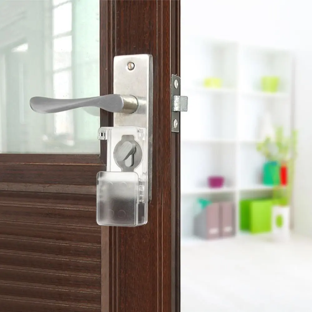 

Reusable Lockable Safe Children Protection Locks Baby Door Handle Lock Anti-lock Protection Cover Anti-open Security Lock