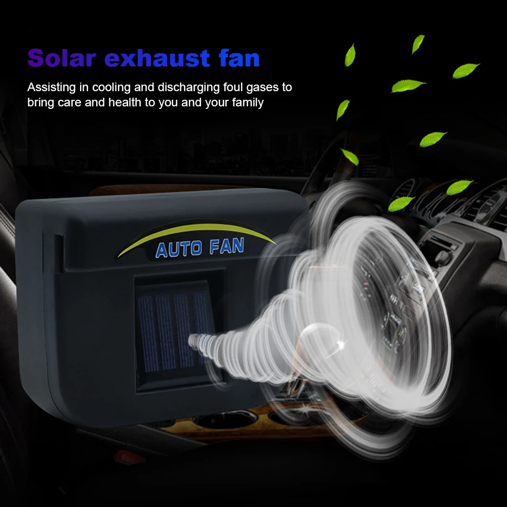 Car Fan Solar Powered Fan Solar Car Air Cooler Automatic Auto Air Vent Exhaust Fan Truck Circulator Mini Auto Fan for Truck Vehicle