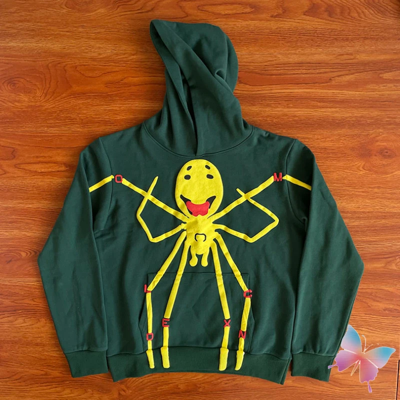 

Hiphop Street CPFM XYZ Hoody High Quality Foam Splash Ink Yellow Face Spider Sweatshirts Casual Loose Men Women Kanye Hoody