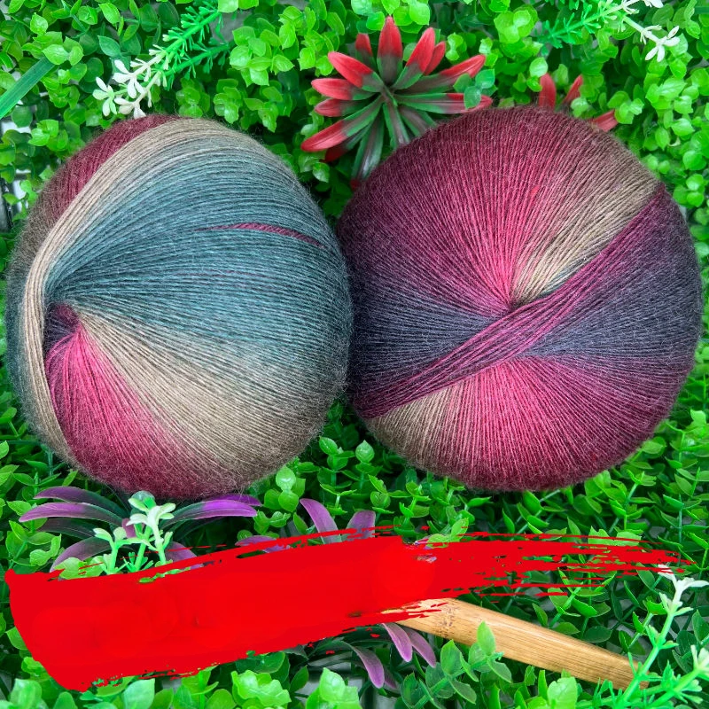 200g Dyed Australian Wool Yarn 1600m,100% Wool Magic Ball Lace Thread Knitting Yarn,DIY Woven Scarf Rainbow Shawl Crochet Thread 3