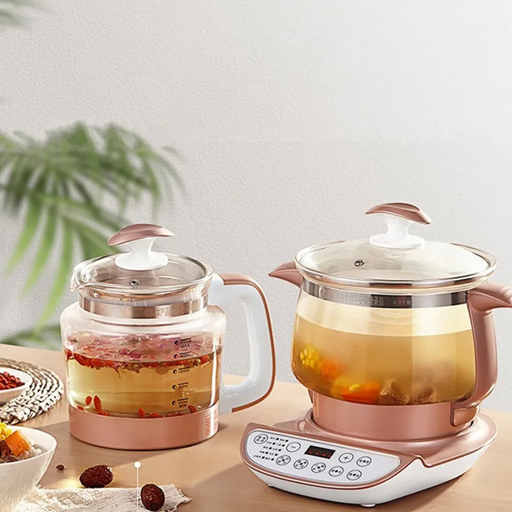 Multifunction Health pot Household 2.5L 3L large capacity Electric stew porridge pot Thickened glass Soup