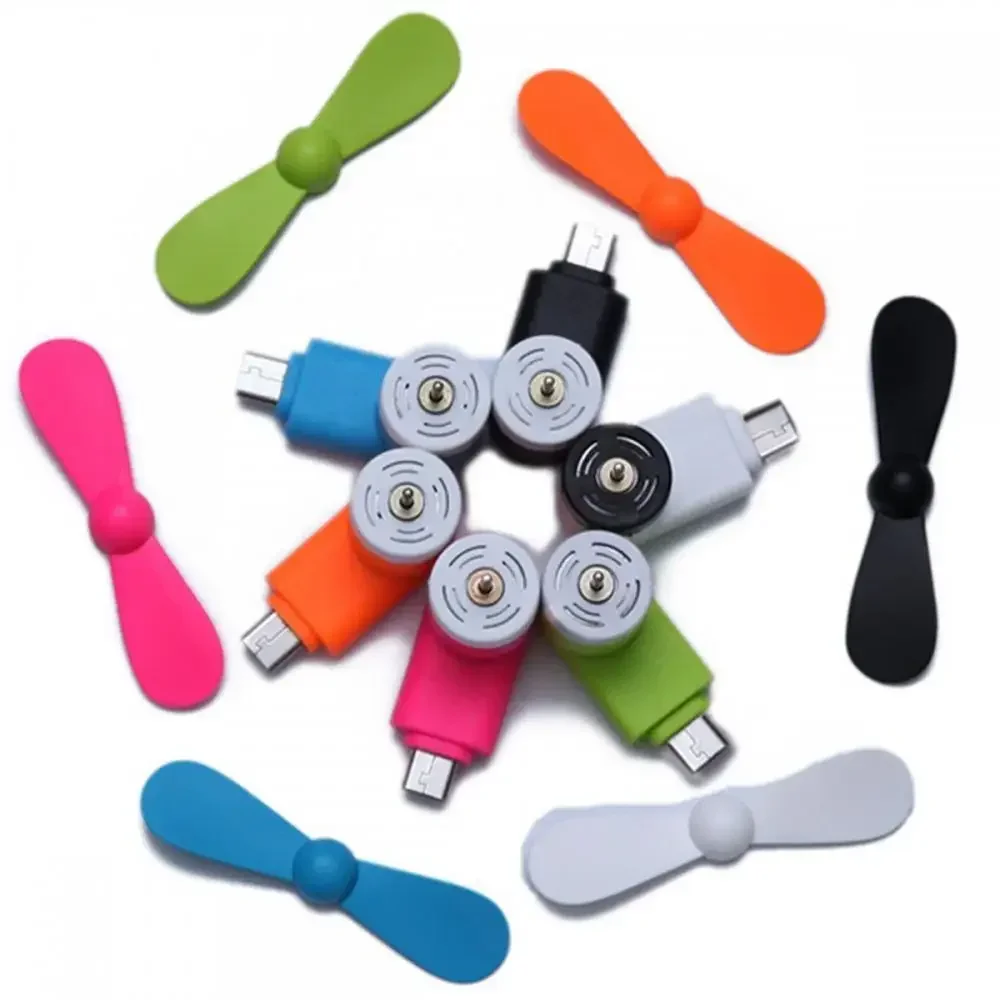 Mini Fan For iPhone/ Android/USB/Type C Samsung Huawei Creative Portable Mobile Phone USB Gadget Fans Tester Micro USB