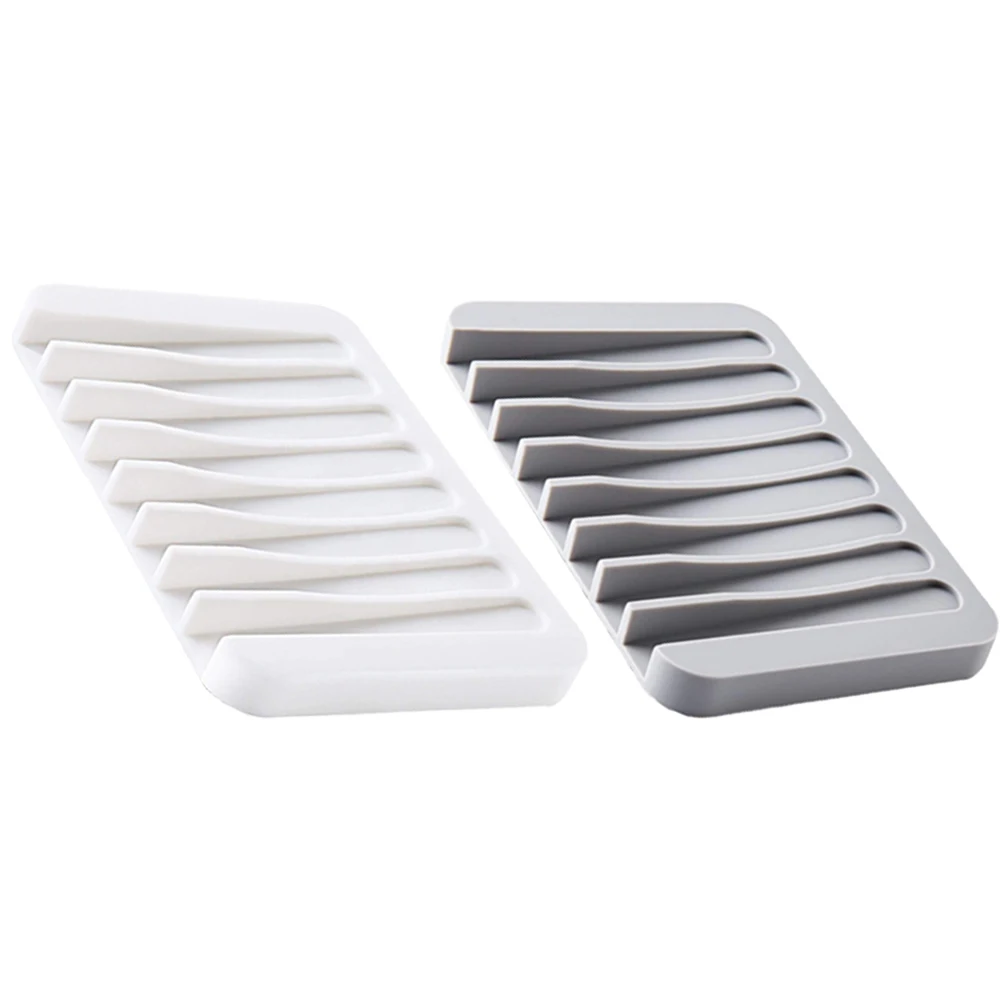 1pc Silicone Self Draining Soap Dishes Innovative Soap Holder Saver Anti-slip Mat Soap Dish Storage Rack Dispensers Soap Tray 3