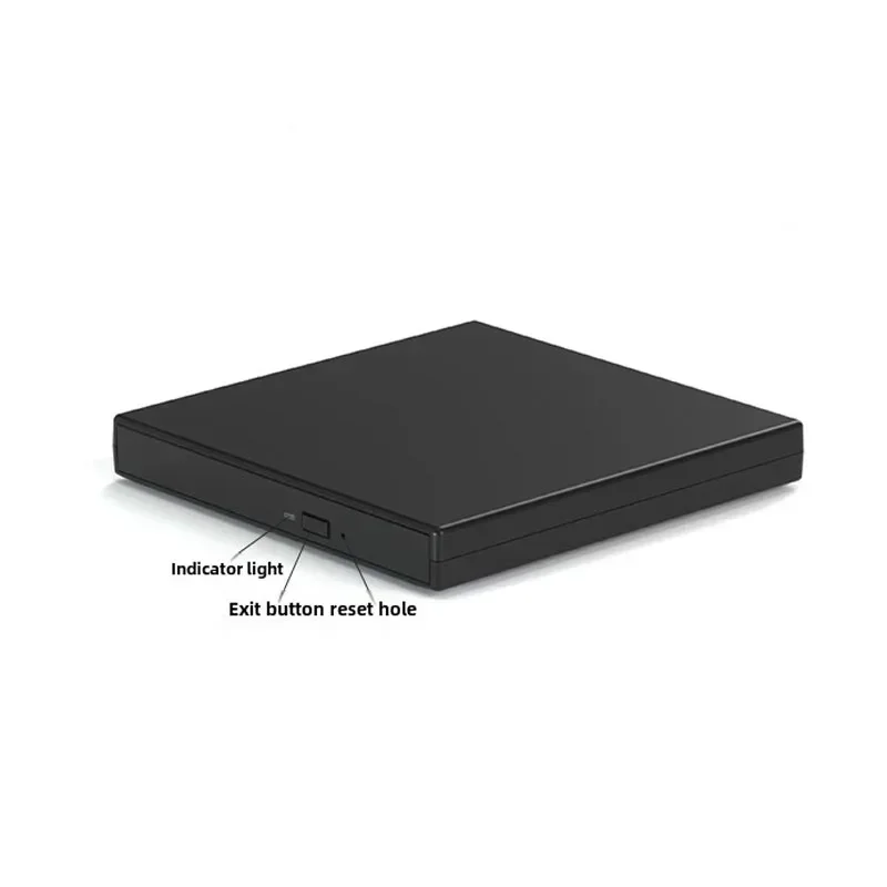 External CD DVD Drive for Laptops Desktop PCs, USB 2.0 Slim Protectable External CD-RW Drive DVD-ROM Burner Player