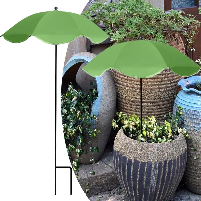Sandy Plant Umbrella Adjustable Garden Shade Home Garden Supplies for Flowers Balcony Summer Beach Lawn Outdoor Rainproof