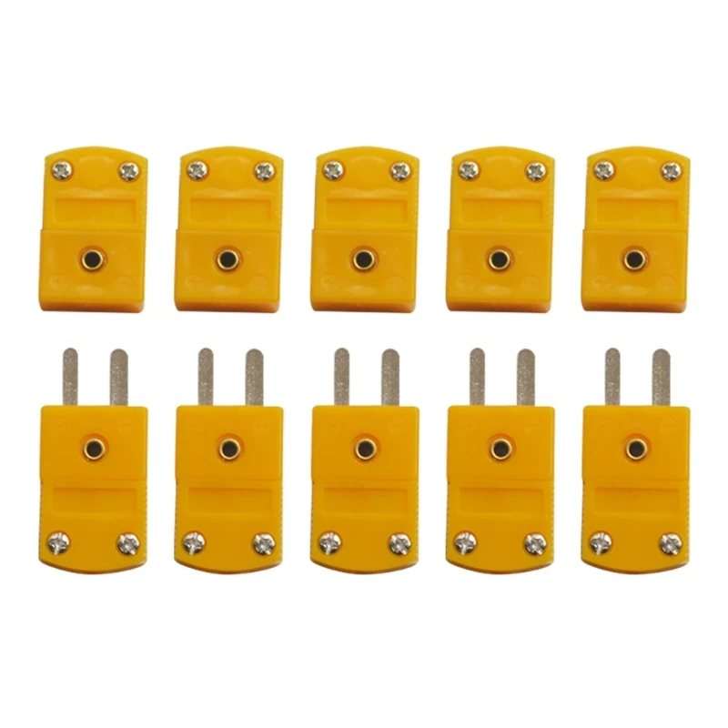 

10pcs K-Type Male Female Wire Connector Temperature Sensors Miniature Socket 203C