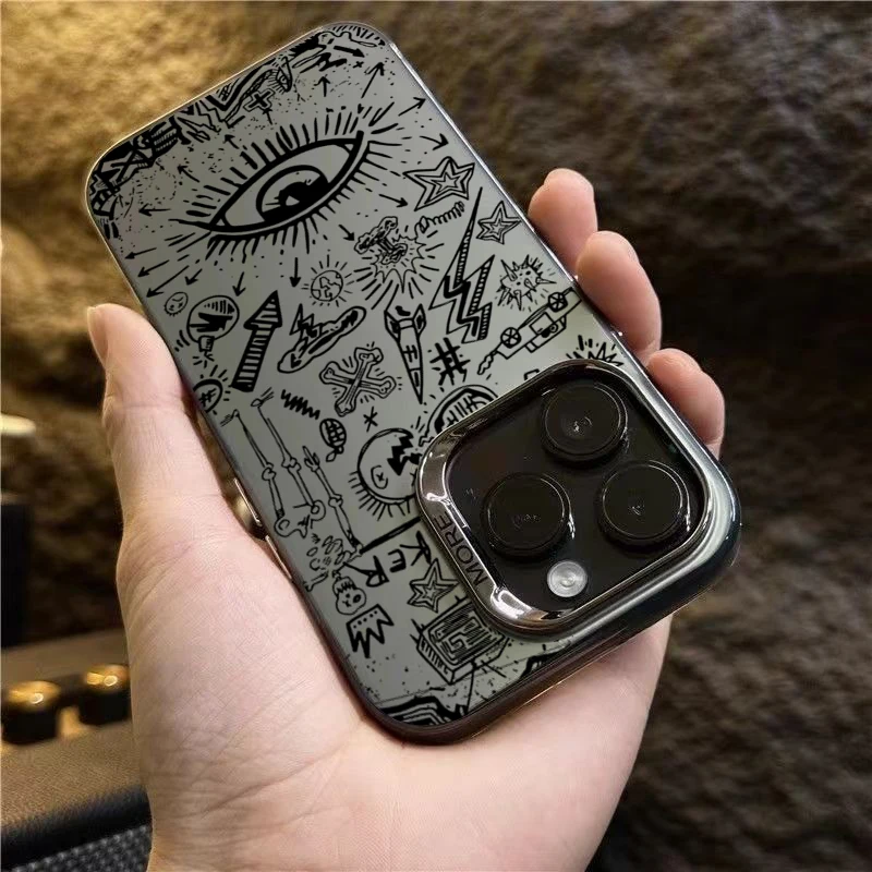Chic Sunglasses Design IMD Silver Phone Case Cover