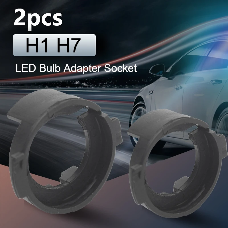 

2PCS H1 H7 LED Headlight Bulb Holder Socket Adapter LED Retainer Base For Honda VW Mercedes-Benz BMW Hyundai Kia Accessories