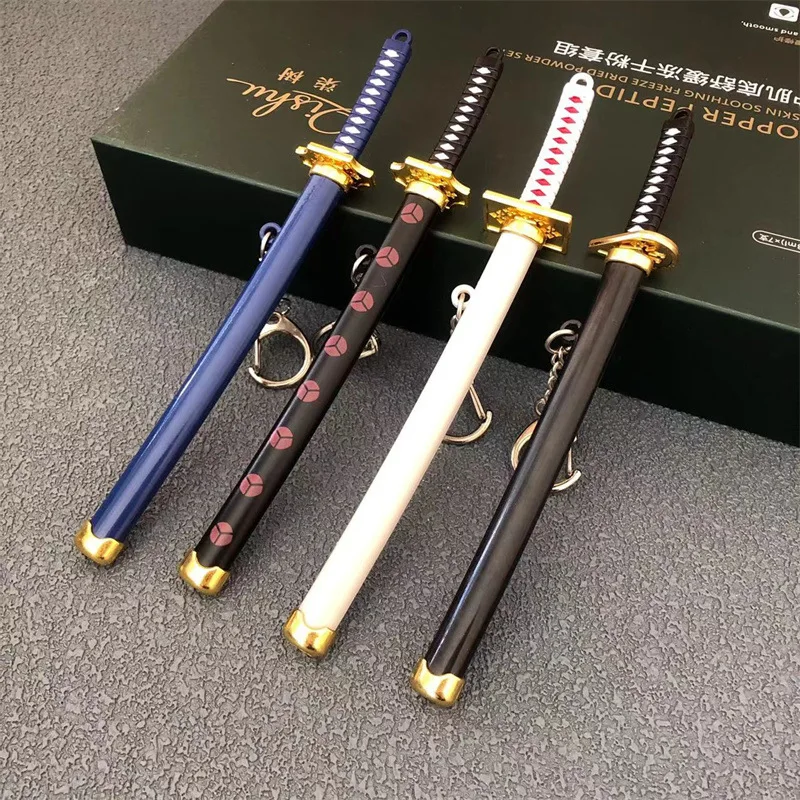 Toy Keychain Mini Samurai Knife Metal Weapon Sword Key Ring Model For Men