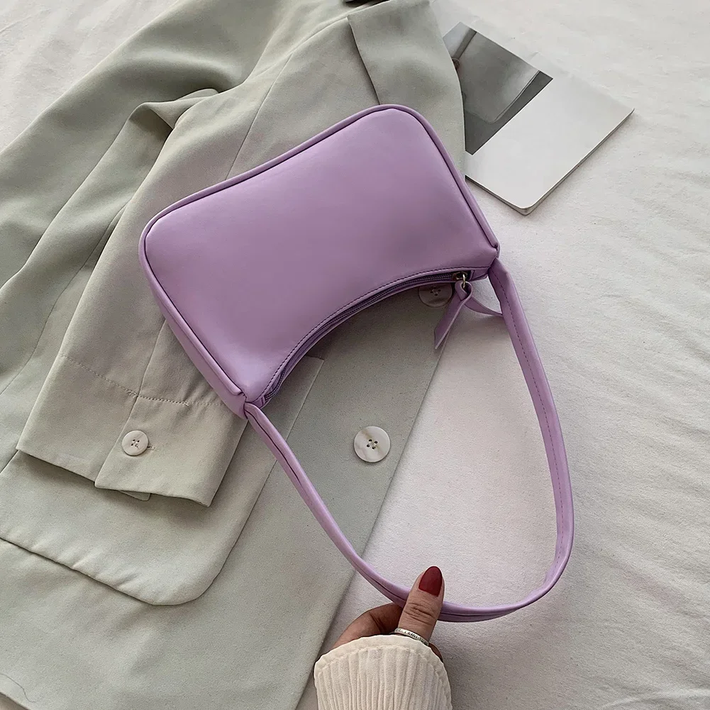 Retro PU Leather Shoulder Bag - Casual Small Top-Handle Handbag for Women