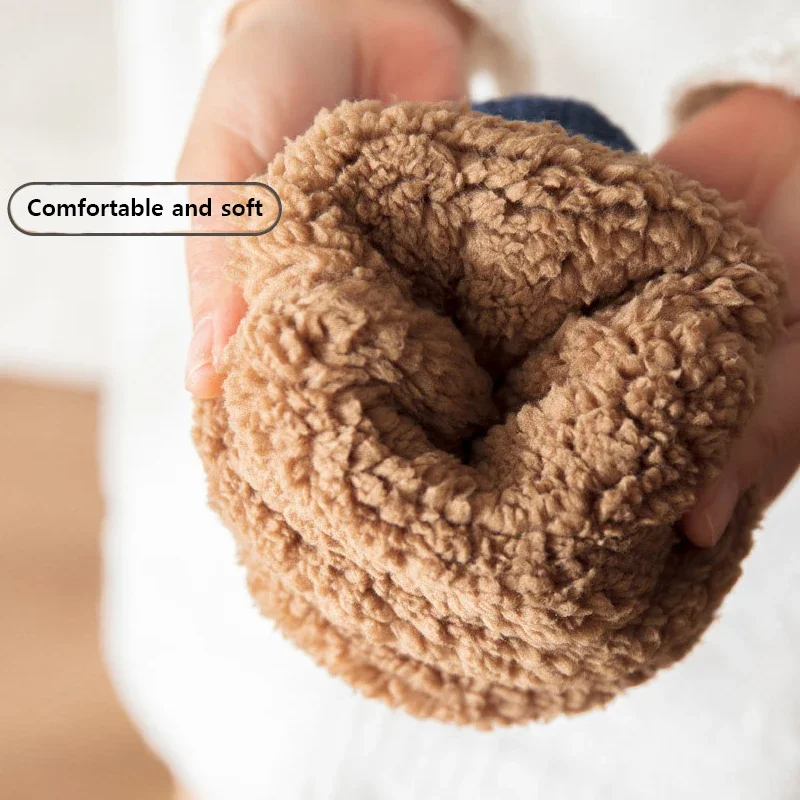 Winter Warm Home Slippers Indoor Fashion Plush Men's and Women's Indoor Floor Socks Anti slip Slippers Couple Warm