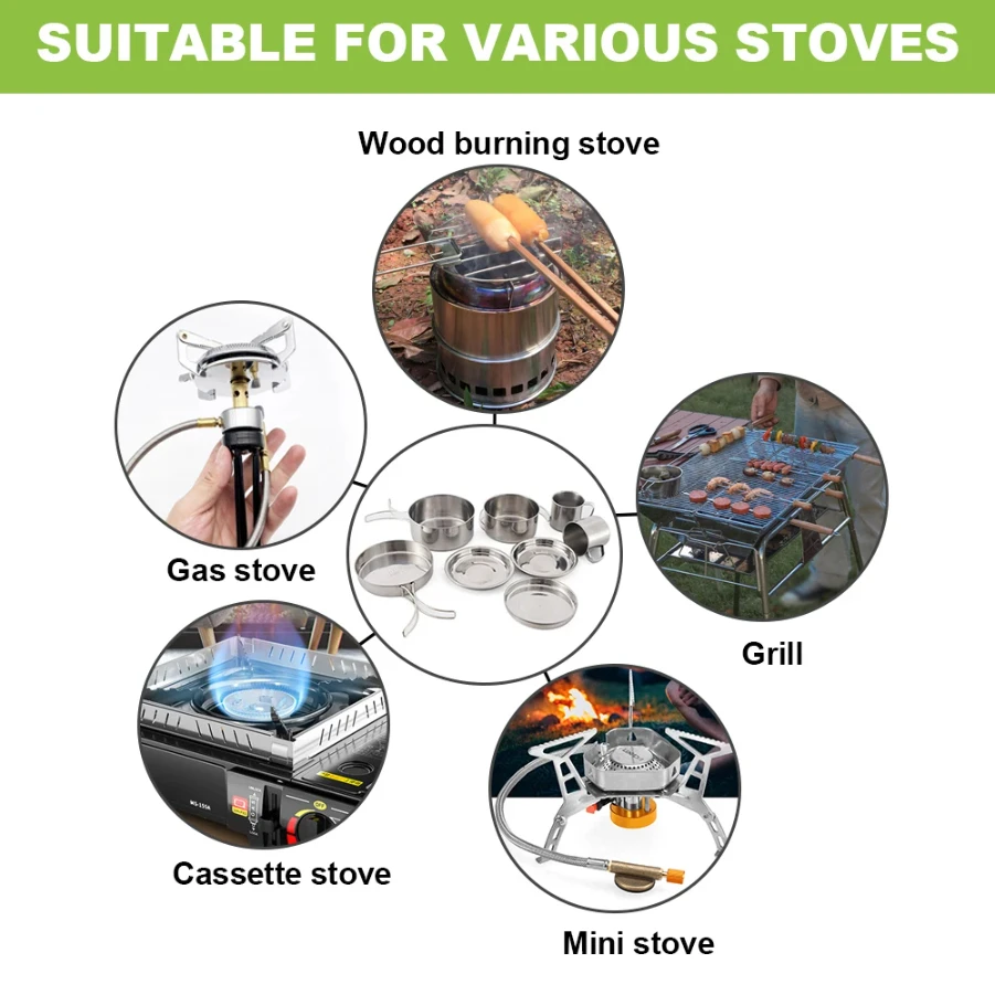 8-Piece Stainless Cookware Kit 6