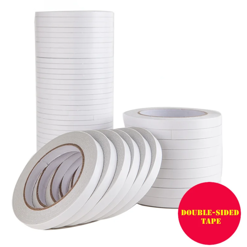 10pcs White Super Strong Double Sided Adhesive Tape Paper Strong Ultra-thin  High-adhesive Cotton Double-sided Tape Dropshipping