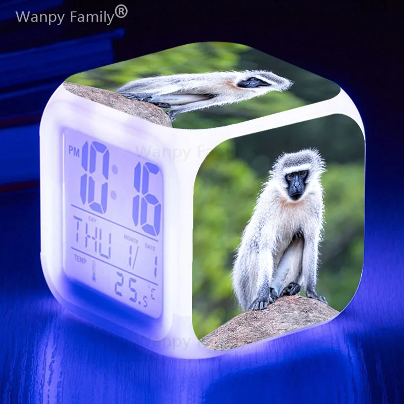 Glowing Led Color Change Digital Alarm Clock Children's Gift Multifunctional Touch Sensing
