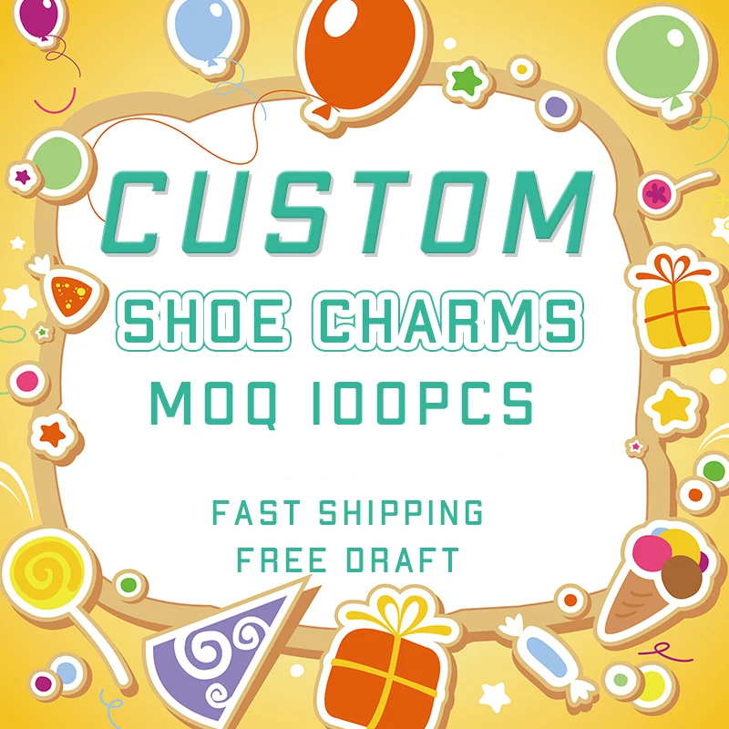 Custom your shoe charms Delicate PVC Shoe Accessories Students Teams Athlete Customized Logo Designs Gift