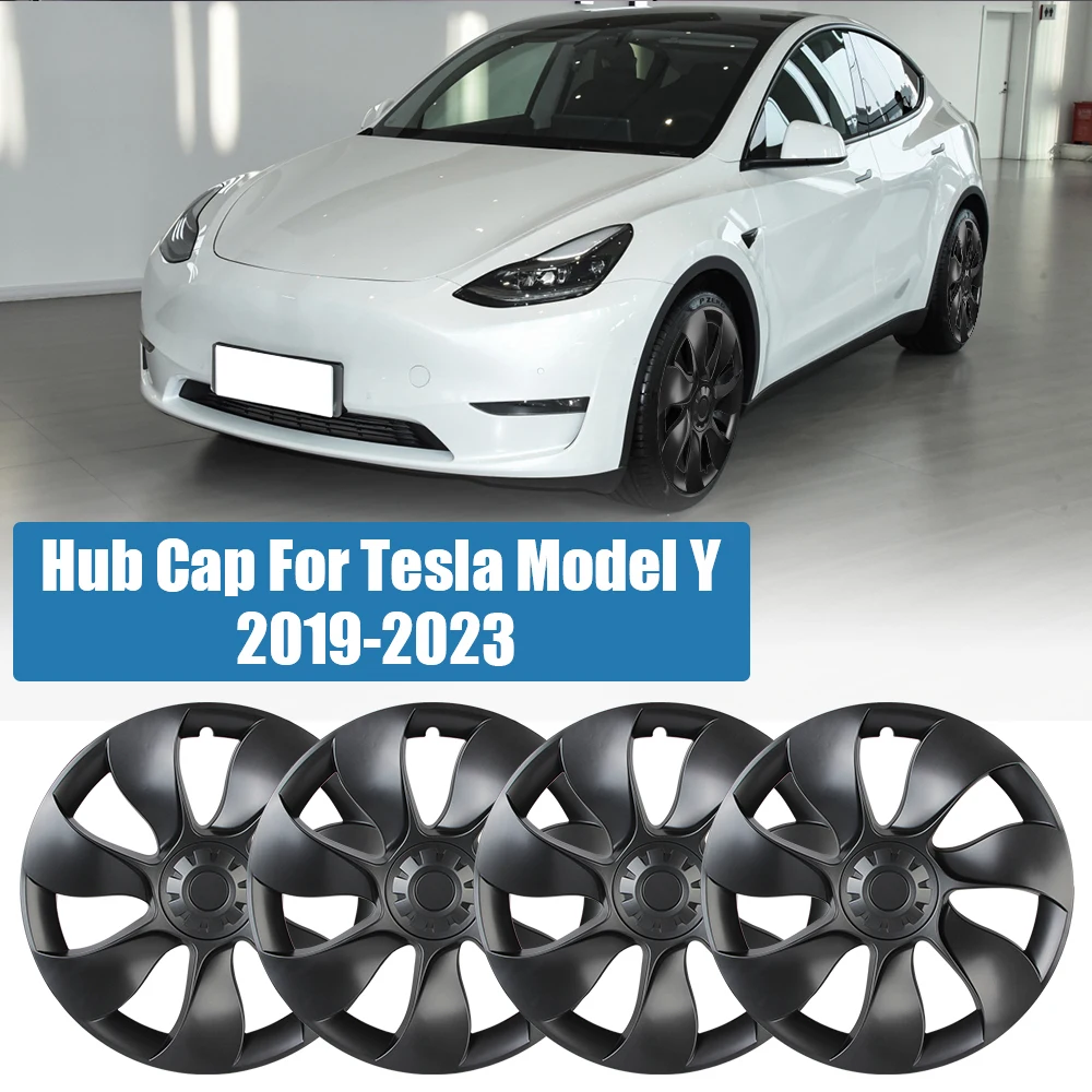 

19 Inch For Tesla Model Y 2019-2023 Automotive Hub Cap Hubcap Auto Wheel Trim Cover Wheel Protector Decorative Car Accessories