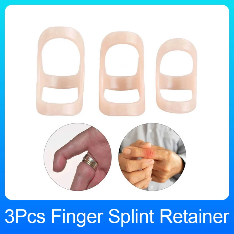 3Pcs Finger Splint Fixed Ring Adjustable Broken Finger Joint Stabilizer