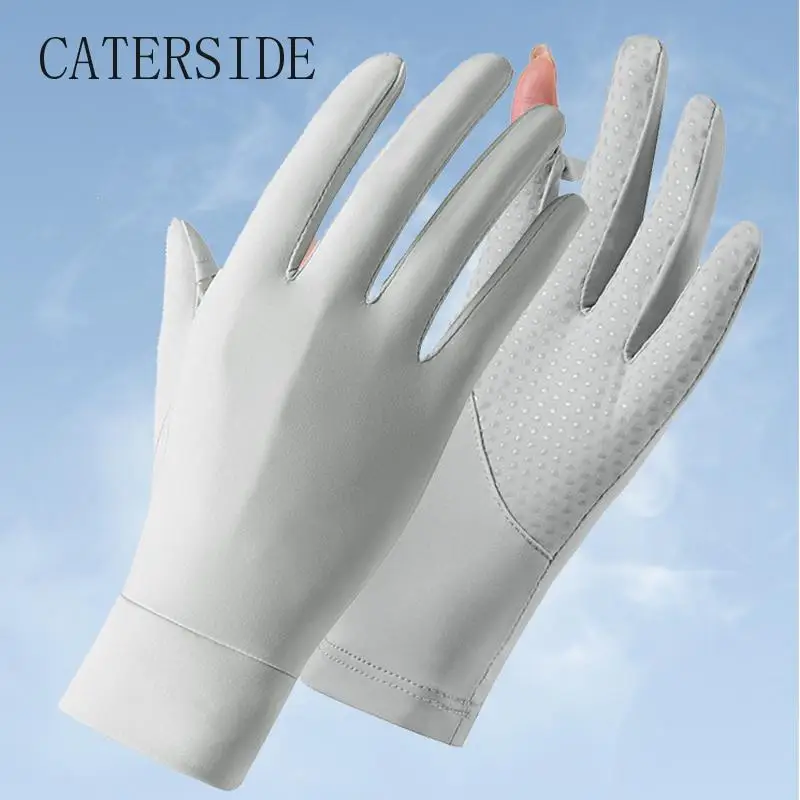 

Summer Flip Finger Women's Glove Comfortable Men Glove Cool Feeling Sun Protection Anti-Slip Touch Screen UV400 Outdoor Driving