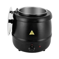 Casserole électrique pour soupe 400W, 10L, chauffe-soupe de cuisine, pot chauffe-aliments avec couvercle 35-80 ° C Pour sauces, boissons 3