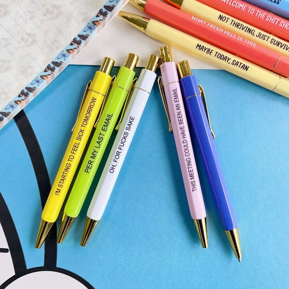 5Pcs MAMA Customer Service Pens Push Type Shit-show Pens Plastic Work Sucks  Pen Funny Negative Pen Offensive Pen Stationery - AliExpress