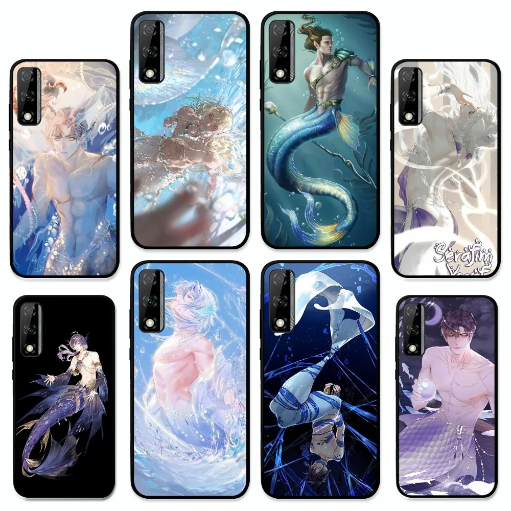 

Male and beautiful mermaid Phone Case For Huawei Y9 6 7 5 Prime Enjoy 7s 7 8 plus 7a 9e 9plus 8E Lite Psmart Shell