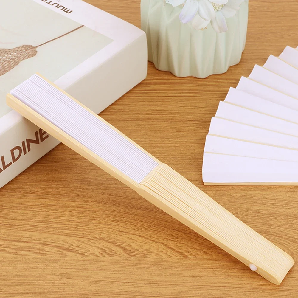 Bulk Custom Bamboo Wedding Fans Eco-Friendly Handmade Folding Fan Decor for Events DIY Party Favors & Personalized Craft Supplie