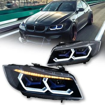 Head Lamp for BMW E90 LED Headlight 2005-2012 Headlights 320i 325i 318i DRL Turn Signal High Beam Angel Eye Projector Lens 1