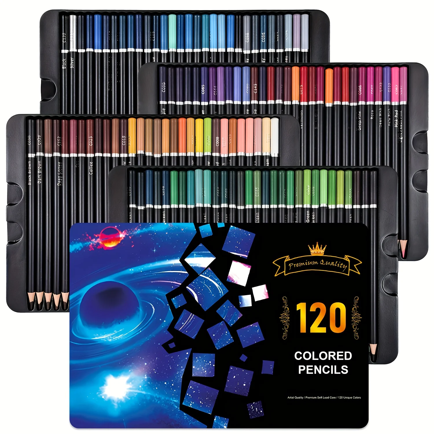Art Supplies Buntstifte-Set | 72/120/180 Premium-Farbminen mit weichem Kern für erwachsene Künstler – Detail 10