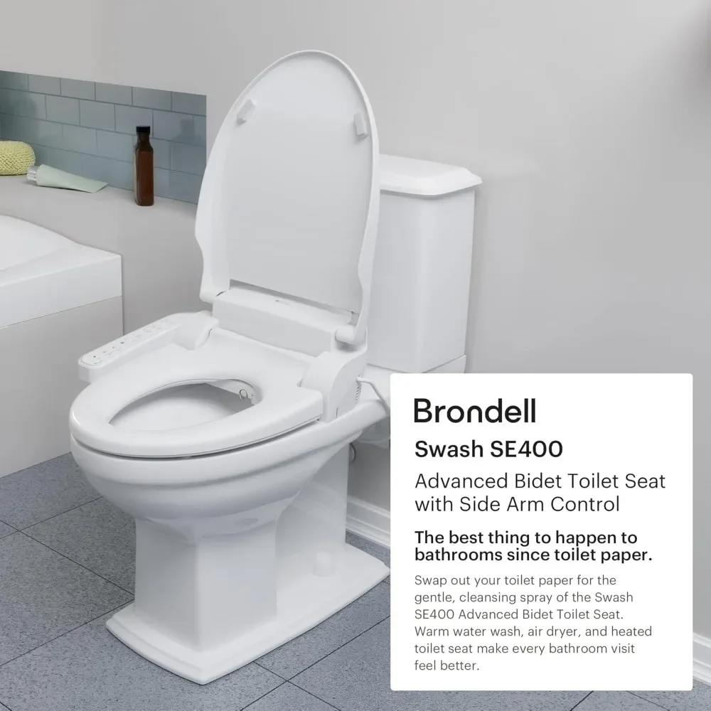 SE400-EW Swash SE400 Electric Bidet Toilet Seat With Heated Seat, Oscillating Stainless Steel Nozzle 3