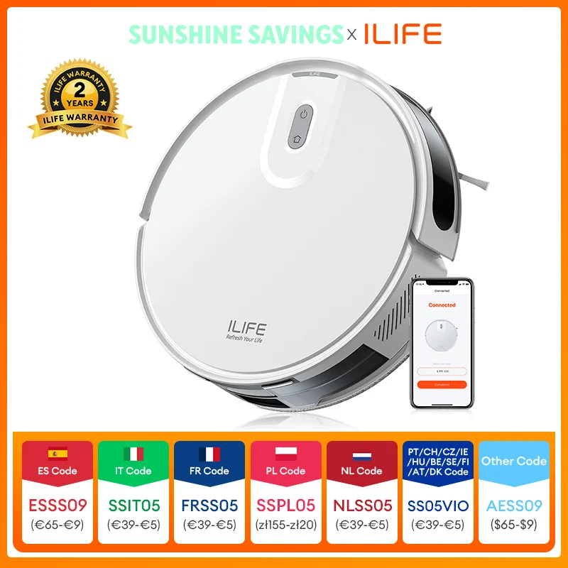 Odkurzacz Robot ILIFE V20 [Polski sprzedawca] z Polski za $81.19 / ~301zł