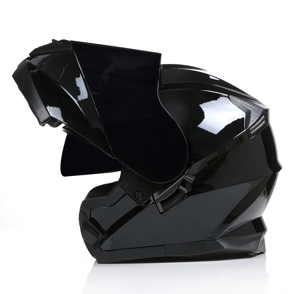 

GHB 160 Full Face Helmet Modular Motorbike Helmet Flip Up Cascos Street Touring Motorcycle Casque Dual-Lens Men Women ECE DOT