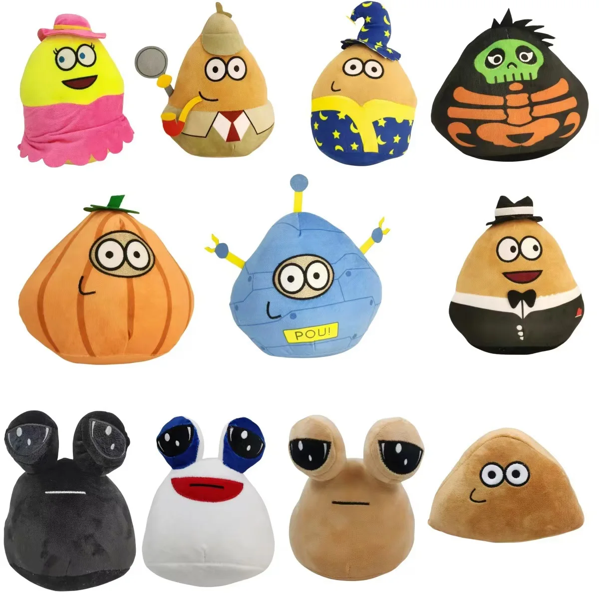 21-26 CM My Pet Alien Pou Plush Toy Furdiburb Emotion Alien Plushie Stuffed Animal Pou Doll Birthday Christmas Gift plush doll plush toys