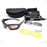 Daisy tactique lunettes polarisées lunettes de Sport en plein air lunettes de soleil avec 4 lentilles boîte d'origine hommes tir randonnée lunettes Gafas 2