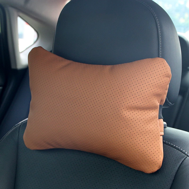 

Автомобильный подголовник Napa-First Layer из воловьей кожи, Кожаная подушка BMW Mercedes Benz S-Class, защита шеи, украшение подголовника