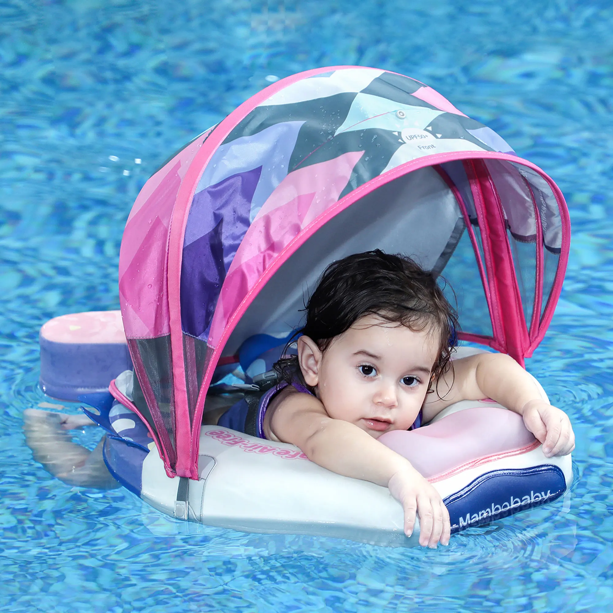 2022 Newest Mambobaby Float with Canopy for Infant Waist Swimming Ring