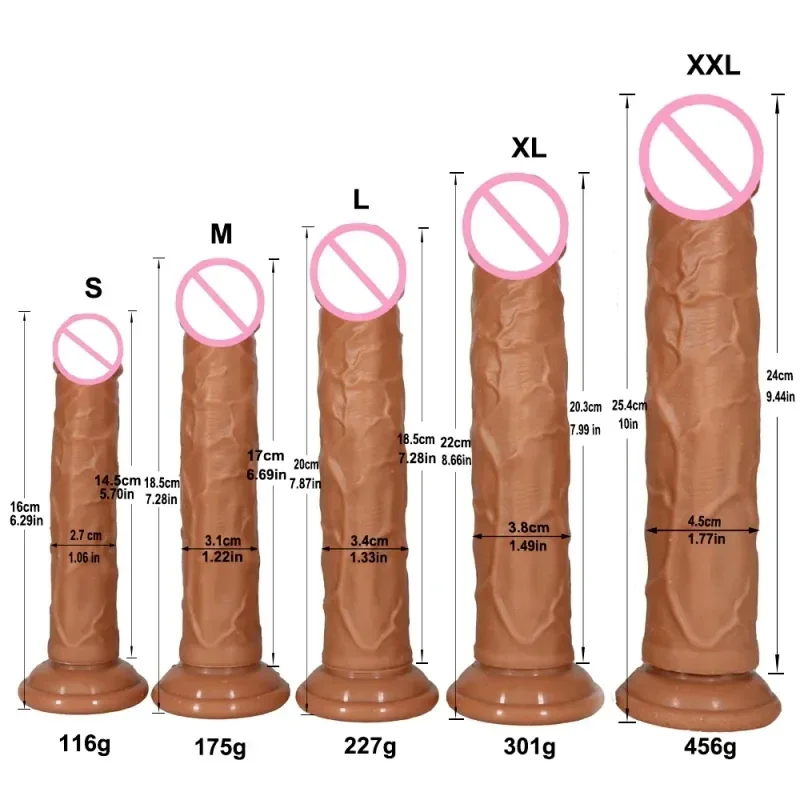 Sex Toys Soft Double Layer Silicone Big Dildo Realistic Fake Long Dick Penis Butt Plug Adult Sex Toys For Woman Men Vagina Anal Massager