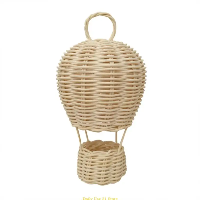 

Rattan Hot Air Balloon Hand Woven Charm for Creative Pendant Ornament